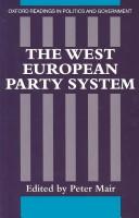 Cover of: The West European party system by edited by Peter Mair.
