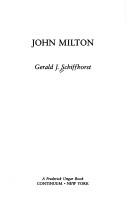 Cover of: John Milton by Gerald J. Schiffhorst