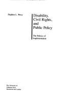 Disability, Civil Rights, and Public Policy by Stephen L. Percy
