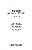 Modern American poetry, 1865-1950 by Alan Shucard