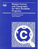 Cover of: Human factors and typography for more readable programs