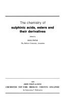 Cover of: The chemistry of sulphinic acids, esters, and their derivatives by edited by Saul Patai.