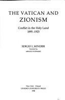 Cover of: The Vatican and Zionism: conflict in the Holy Land, 1895-1925