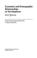 Cover of: Economic and demographic relationships in development