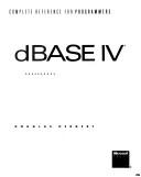 Cover of: dBASE IV: complete reference for programmers