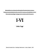 I-VI by Cage, John.