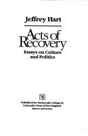 Cover of: Acts of recovery by Jeffrey Peter Hart