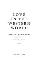 Amour et l'occident by Rougemont, Denis de