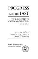 Cover of: Progress into the past by McDonald, William A.