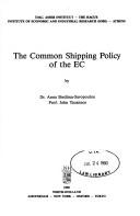 Cover of: The common shipping policy of the EC