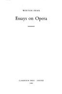 Cover of: Essays on opera