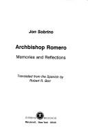 Cover of: Archbishop Romero: memories and reflexions