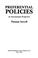 Cover of: Preferential policies