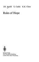 Cover of: Rules of hope