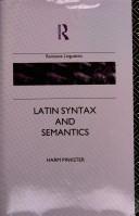 Latijnse syntaxis en semantiek by Harm Pinkster