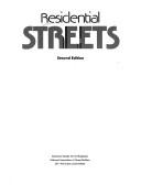 Cover of: Residential streets.
