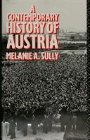 Cover of: A contemporary history of Austria