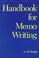 Cover of: Handbook for Memo Writing