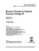 Cover of: Recent trends in optical systems design, II: 18-20 January 1989, Los Angeles, California