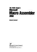 Cover of: The Waite Group's Microsoft macro assembler bible.