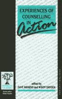 Cover of: Experiences of counselling in action