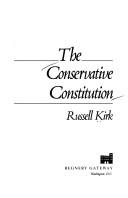 Cover of: The conservative Constitution