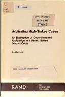 Arbitrating high-stakes cases