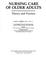 Cover of: Nursing care of older adults