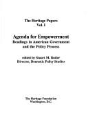Cover of: Agenda for empowerment: readings in American government and the policy process