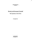 Cover of: Poverty and economic growth: with application to Côte d'Ivoire