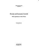 Cover of: Poverty and economic growth by Nanak Kakwani