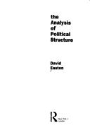 Cover of: The analysis of political structure