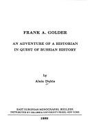 Cover of: Frank A. Golder by Alain Dubie