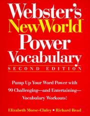 Cover of: Webster's New World power vocabulary by Elizabeth Morse-Cluley