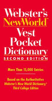 Websters New World vest pocket dictionary