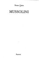 Cover of: Mussolini