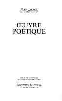 Cover of: Œuvre poétique