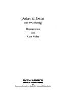 Beckett in Berlin by Samuel Beckett, Klaus Völker