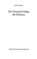 Cover of: Das Vernunft-Gefüge der Moderne