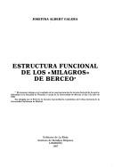 Cover of: Estructura funcional de los "Milagros" de Berceo