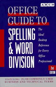 Cover of: Office guide to spelling and word division