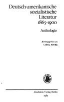 Cover of: Deutsch-amerikanische sozialistische Literatur, 1865-1900 by herausgegeben von Carol Poore.