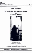 Cover of: Tonight we improvise ; and, "Leonora, addio!"