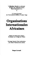 Cover of: Organisations internationales africaines