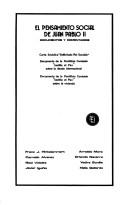 Cover of: El Pensamiento social de Juan Pablo II by Franz J. Hinkelammert ... [et al.].
