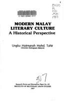 Cover of: Modern Malay literary culture: a historical perspective