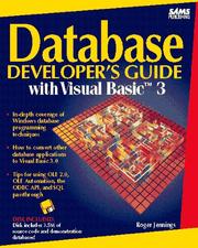 Cover of: Database Developer's Guide With Visual Basic 3