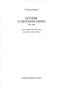 Cover of: Lettere a Giovanni Papini, 1915-1948