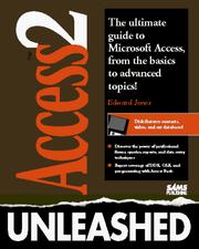 Cover of: Access 2 unleashed by Jones, Edward