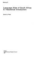 Cover of: Language atlas of South Africa: a theoretical introduction
